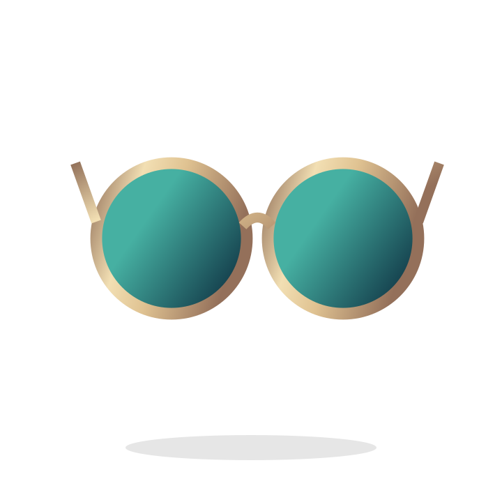 Round sunglasses illustrative placeholder