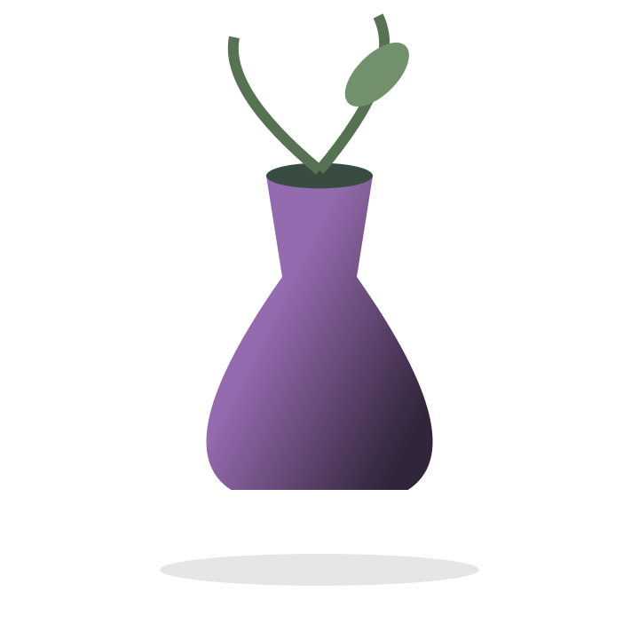 Sculptural vase illustrative placeholder
