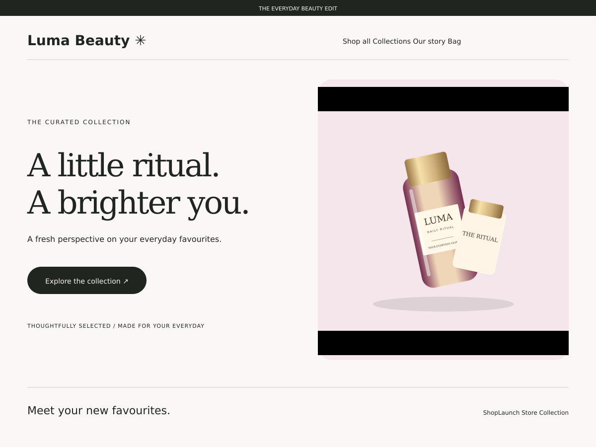 Luma Beauty design cover